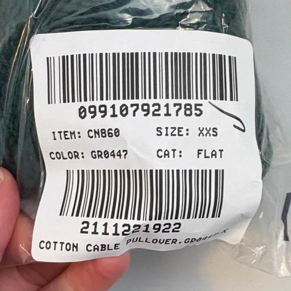 J Crew Cable-knit crewneck sweater XXS Green - Picture 5 of 9